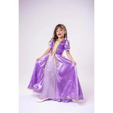 Imagem de Fantasia luxo Longa Princesa Rapunzel Lilas Modelo 2 Conto de Fadas, 4