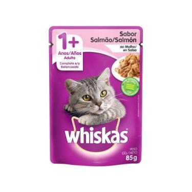Imagem de Ração Úmida para Gato Adulto Sachê Whiskas - Salmão ao Molho 85g