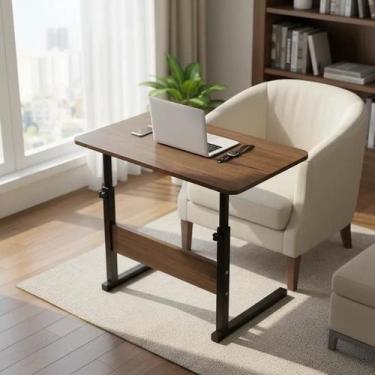 Imagem de Mesa Portátil de Estudo Altura Ajustável Rodinhas Madeira - Yeet