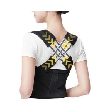 Imagem de Cinto De Suporte Para Costas Ajustável, Corretor De Postura, Alinhador