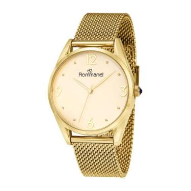 Imagem de Relógio Analógico Social Dourado Rommanel 650210 Cor:Dourado, Dourado