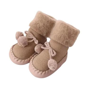 Imagem de Meias De Chão Grossas E Quentes Antiderrapantes Para Bebês E Crianças 