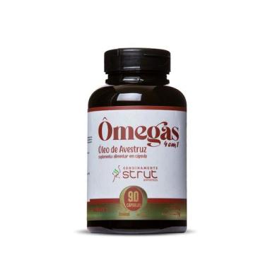 Imagem de Oleo de avestruz 90caps 1.000mg  strut omega 3 6 7 9 - Genuinamente St