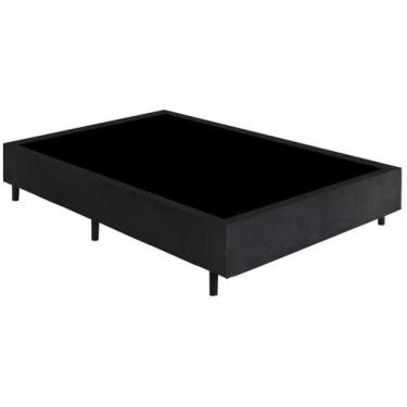 Imagem de Base Box Casal Love Story Black Confort 138x188x27cm Gazin, Preto, Cas