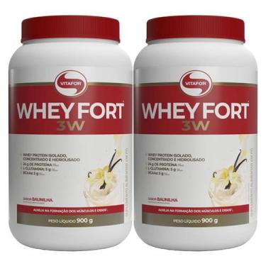 Imagem de Kit 2X Whey Fort 3W - 900g Baunilha - Vitafor