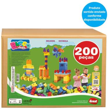 Imagem de Blocos De Montar - Mais Blocos Viii - Sortido - 200 Peças - Dismat