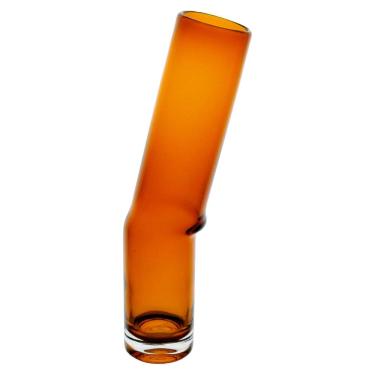 Imagem de VASO DECORATIVO ENFEITE PLANTA VIDRO 38x7x7cm ÂMBAR