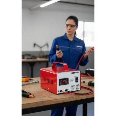 Imagem de Carregador Bateria 12V 20A Rápida/Lenta c/ Voltímetro Vermel - Congrat