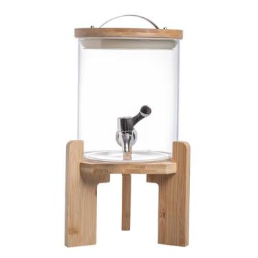 Imagem de Suqueira Mattine Borossilicato Suporte Tampa Bambu 2,5L -L Hermitage, 