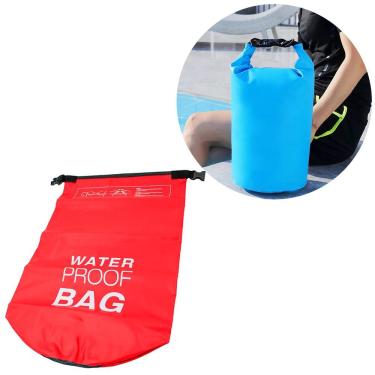 Imagem de Bolsa Mochila Impermeavel Saco Estanque 5 Litros Camping Bag Vermelho