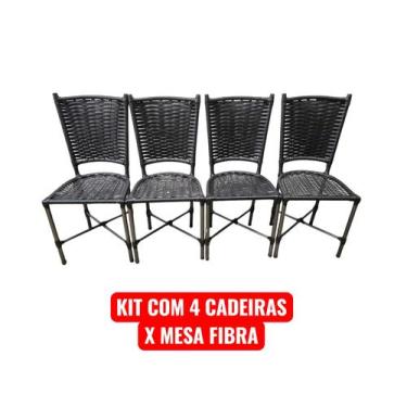 Imagem de Kit com 4 CADEIRA PARA COZINHA FIBRA 2 UNIDADE - LAFELI CADEIRAS