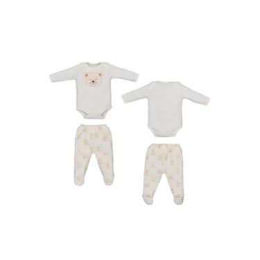 Imagem de Conjunto Body Culote Estampado Menina Upi Uli, Marfim, P