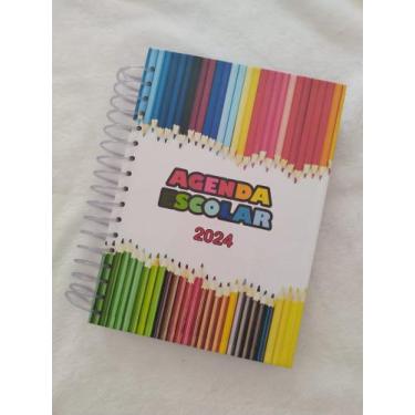 Imagem de Agenda escolar - Produto artesanal, Rosa