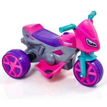 Imagem de Moto Elétrica Infantil Rider Rosa 6V com Carregador Bivolt - Usual
