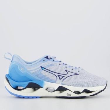 Imagem de Tênis Mizuno Wave Stratos 3 Feminino Azul, 37