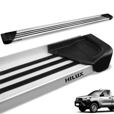 Imagem de Estribo Lateral Hilux CS 2016 a 2020 Aluminio Natural A1 - Gtnox
