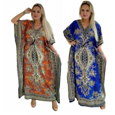 Imagem de KIT 02 com 02 Vestidos Longos Tipo Kaftan Indiano - Cod. 0002 - ALÉCI 