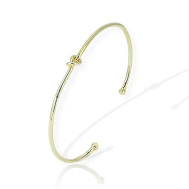 Imagem de Bracelete Feminino Nó Folheado Ouro Dourado Delicado - Lojas La+Ny, 18