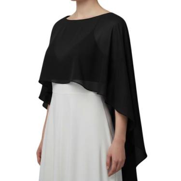Imagem de Echarpe Feminina Elegante em Chiffon Leve Festa Luxo Coral - - anjo da