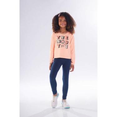 Imagem de Calça Legging Cotton Infantil Pulla Bulla Ref. 49710, Azul marinho, 10