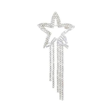Imagem de Broches De Estrela Cadente Com Franjas De Strass Unissex Para Mulheres