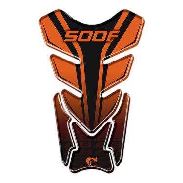 Imagem de Protetor de Tanque Resinado Honda CB 500F Laranja PVC 3D 20x12cm Acabamento Teu Adesivo