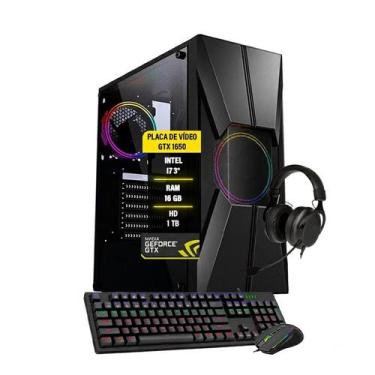 Imagem de Pc Gamer Bravus Core i7 GTX 1650 2GB 16gb Hd 1tb SSD 120gb - AMORIM SH