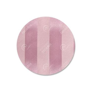 Imagem de Capa para Sousplat em Tecido Jacquard Rosa Envelhecido Listrado Tradic