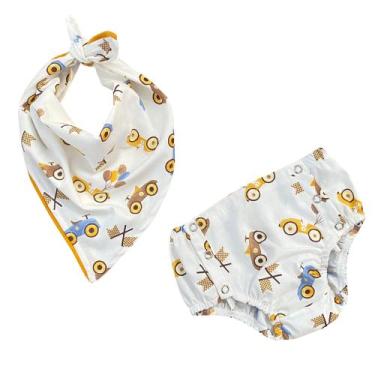 Imagem de Kit Cueca Infantil Com Babador Estampado - PEQUENO ANJO, 021, 179, G