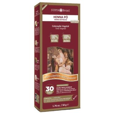 Imagem de Henna em Pó Natural Louro Champagne 50g Surya Brasil Coloração Vegetal