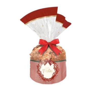 Imagem de Saquinho Para Panetone Boas Festas Berries 500g Cromus 50un