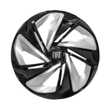 Imagem de Calota Esportiva Aro 14 Nitro Black Silver Fiat Mobi Argo Strada - Eli