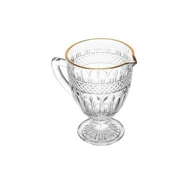 Imagem de Jarra de Vidro Brand com Fio de Ouro 1L para Mesa Transparente Wolff
