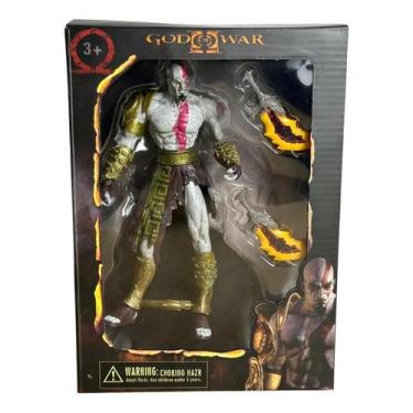 Imagem de Boneco kratos 20cm com 2 Esp. fogo God Of War - Genérica