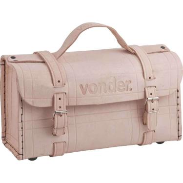 Imagem de Maleta para Ferramentas Ostenvonder Totalmente Costurada com Fivelas Metálicas Marrom Vonder 440MM X 230MM X 150MM