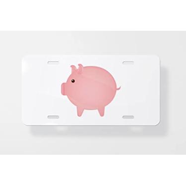Imagem de Capa para placa de carro Porquinho Vector - Capa para placa de carro - Capa para moldura da placa de carro 15 x 30 cm