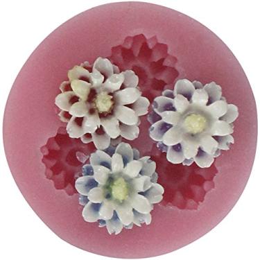Imagem de Molde de silicone pequeno DAISY flor para decoração de bolo de açúcar sabonete, vela, argila, artesanato, projeto acento 47x47x13mm