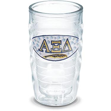 Imagem de Tervis Sorority-Alpha Xi Delta Made in USA Copo isolado de parede dupla, ondulado de 283 g - sem tampa, logotipo principal