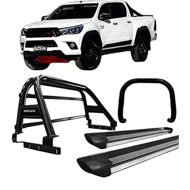 Imagem de Kit quebra mato +Estribo + Santo Ant DUPLO Hilux 16/20 Preto