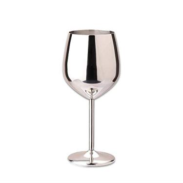 Imagem de Yajun Taça de vinho de aço inoxidável com grande capacidade 500 ml Copos de vinho, ótimo cobre, taça inquebrável para vinho tinto ou branco, espelho
