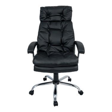 Imagem de Cadeira Presidente Pelegrin PEL-7613 em Couro PU Preta