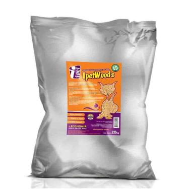 Imagem de Granulado De Madeira Para Gatos Ipetwoods 20Kg