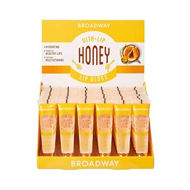 Imagem de Ruby Kisses Broadway Vita-Lip Gloss labial transparente (pacote com 48 mel), fórmula ultra-hidratante e calmante com óleos multivitamínicos, acabamento não pegajoso de alto brilho, protetor labial