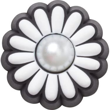 Imagem de Crocs Berloques unissex para sapatos Jibbitz para adultos - pingente de sapato natural e floral, pingentes para meninas e meninos, Flor com pérola, One Size