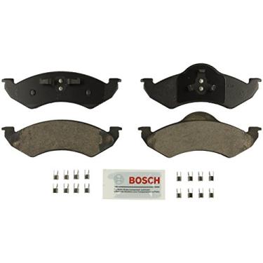 Imagem de BOSCH BE820H Conjunto de pastilhas de freio a disco semimetálico azul com ferragens - Compatível com Dodge Dakota, Durango; FRENTE