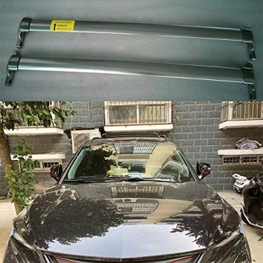 Imagem de UDP-Auto 2 peças serve para Chevrolet Chevy Blazer 2019 2020 ajustável aço inoxidável barra transversal trilho de teto bagagem, bagagem, bagagem, barra de rack de teto