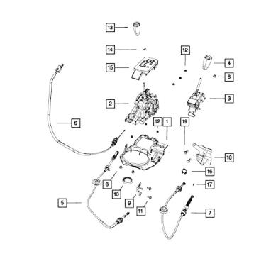 Imagem de Mopar – Capa de transferência de cabo – Peça # 52060462AG