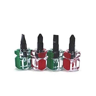Imagem de HLLMX 4 peças mini chave de fenda portátil Stubby ultra curta chave de fenda Phillips