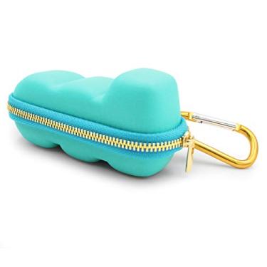 Imagem de Casematix Estojo de viagem com inalador de asma turquesa, não inclui medicamentos inaladores