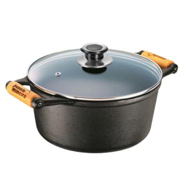 Imagem de Panela Redonda em Ferro Fundido 3 Litros com Tampa de Vidro